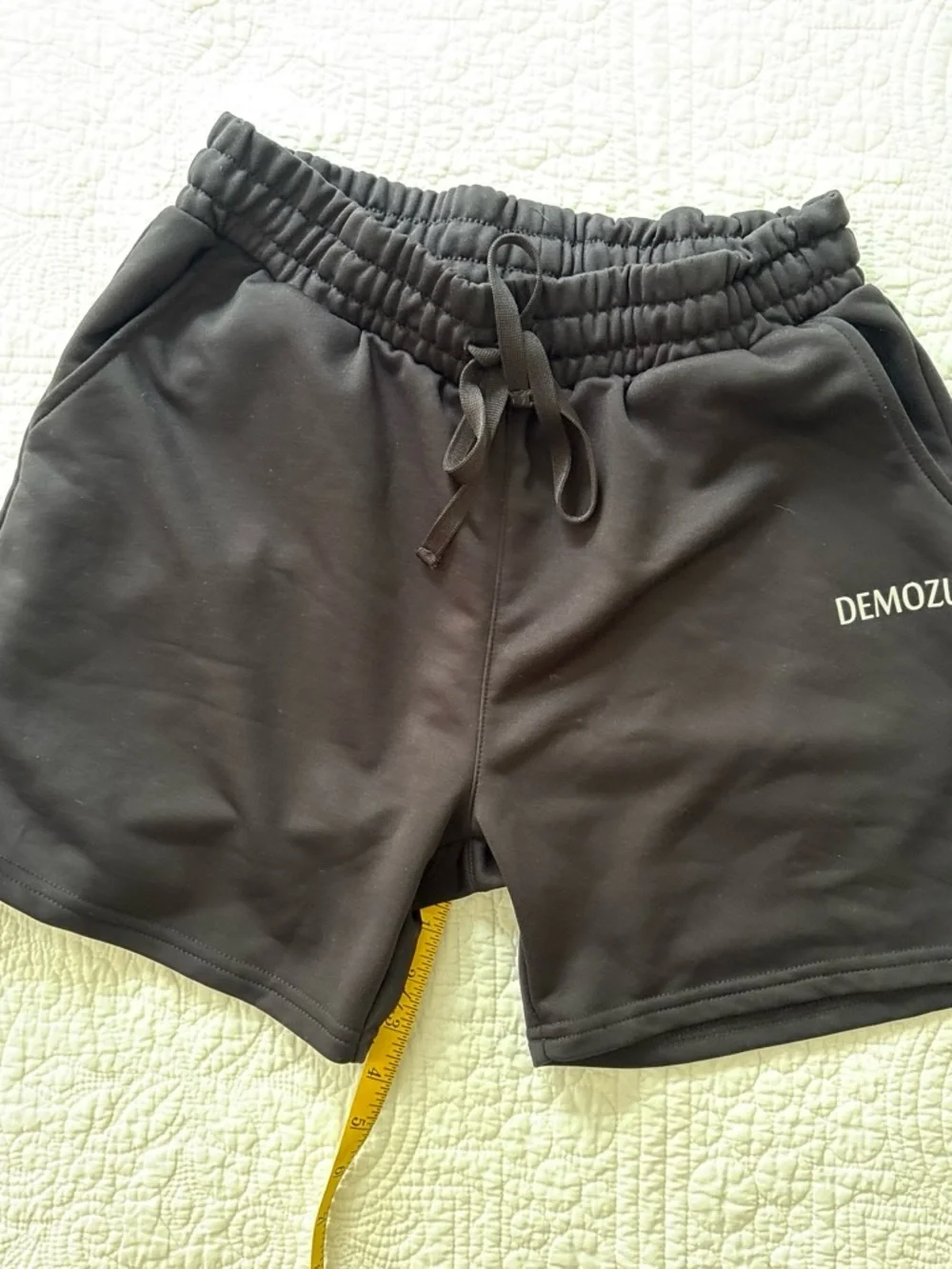 Men's Black Performance Drawstring Athletic Shorts